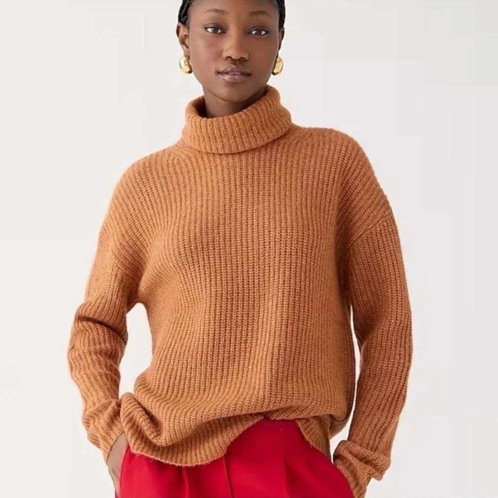 J. Crew Relaxed Turtleneck Sweater in Brushed Yarn